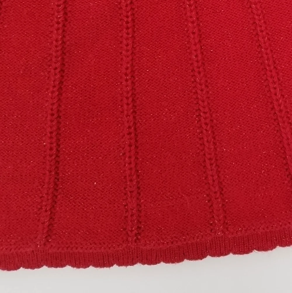 Cherokee Red Knit Dress Holiday Bow 6-9m